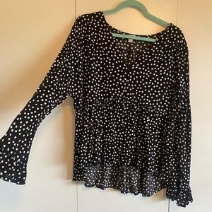Super cute & classic polka dotted blouse!